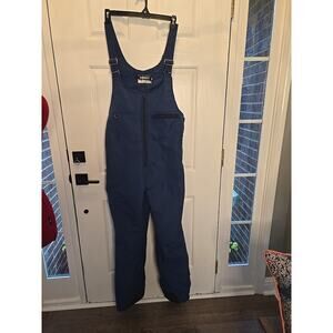 VTG Far West Seattle Ski Snow Mountain Overalls Nylon Blue Adults Size US Large